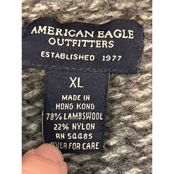 Vintage American Eagle Lambswool Collegiate Cardigan - Picture 4 of 5